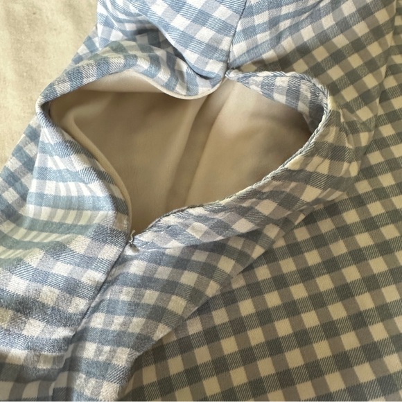 Blue Gingham Women's Mini Skirt - Picture 5 of 7